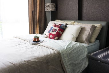 Boş modern yatak odası iç