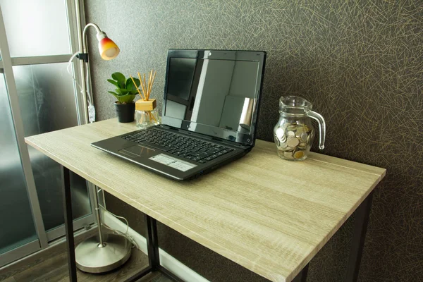 Modern workplace with computer — Stock Photo, Image