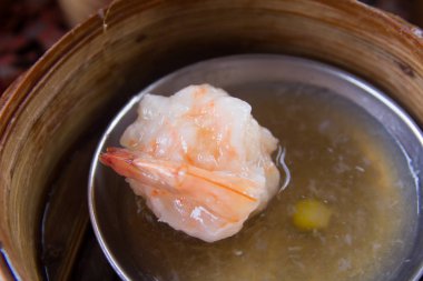 Bambu buharlı Dim sum.