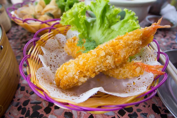 Friterad räkor-Tempura räkor — Stockfoto