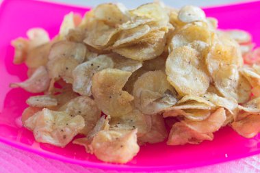 Kurutulmuş muz dilimi plaka - çıtır