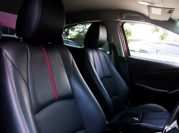 Close up black car seat — Stock Photo, Image