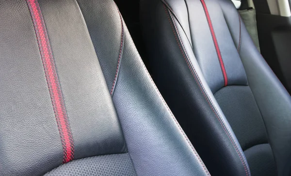 Feche o assento preto do carro — Fotografia de Stock