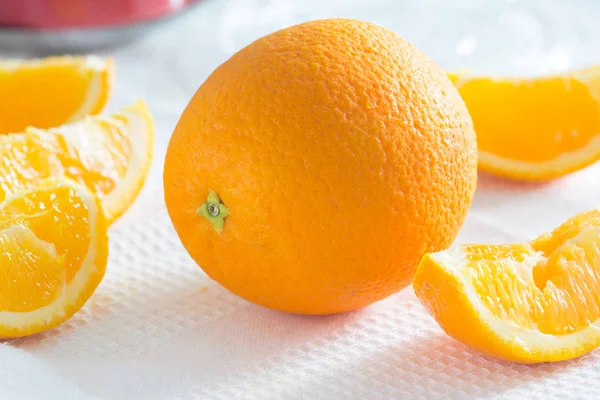 Taze portakal kapatmak — Stok fotoğraf