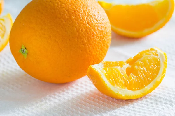 Taze portakal kapatmak — Stok fotoğraf