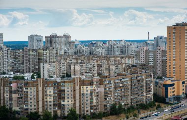 Yurt alanı modern şehrin panoramik görünüm
