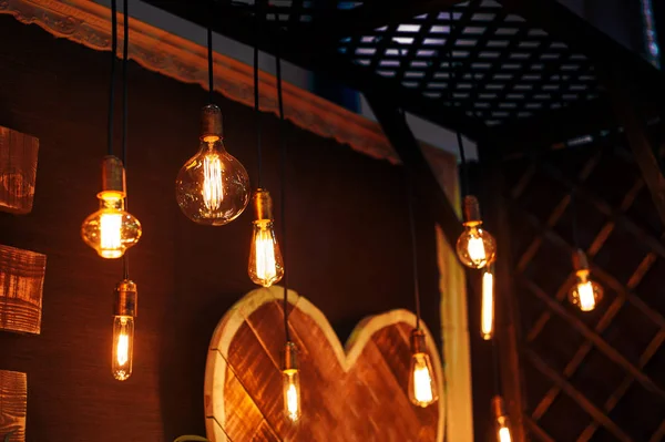 Belle installation rétro luxe décoration de lampe d'éclairage intérieur — Photo