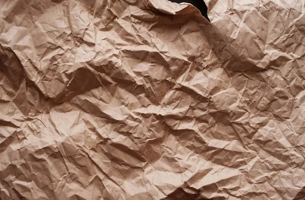 Texture of wrinkled kraft paper for background — Stock Photo, Image