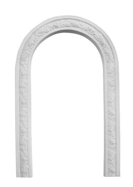 Bellissimo arco architettonico isolato su sfondo bianco — Foto Stock