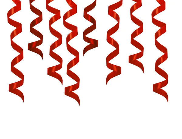 Red holiday Ribbon isolated on white background — Stock Photo, Image