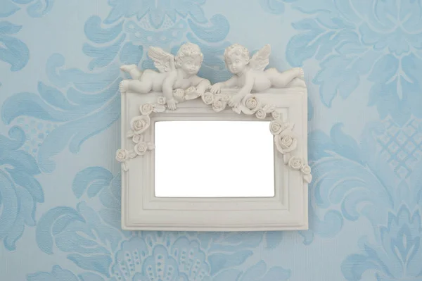 Photo frame on the wall — Stock Photo, Image