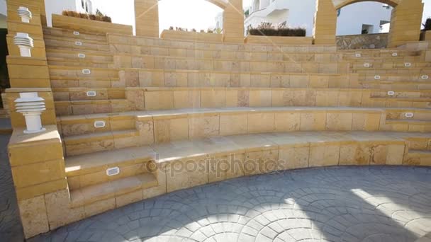 Altes steinernes Amphitheater — Stockvideo