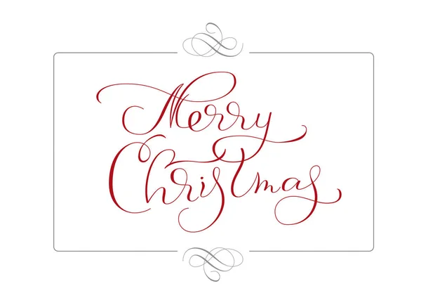 Cadre abstrait et texte calligraphique Joyeux Noël. Illustration vectorielle EPS10 — Image vectorielle