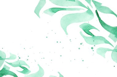 Beyaz arka plan üzerinde soyut kaligrafi çizimler. Hat yazı