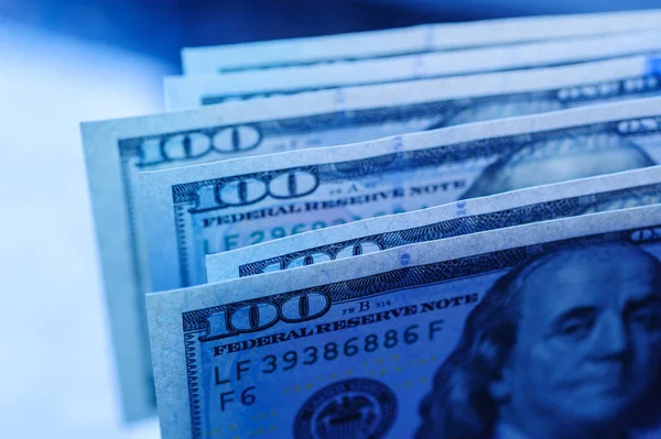 Texture of hundred-dollar bills. business concept success — Stock Photo, Image