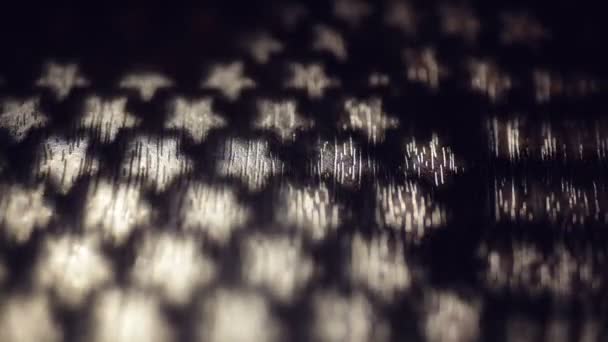 Sombra en forma de estrellas sobre la mesa — Vídeos de Stock