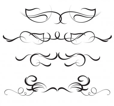 vintage güzelleşmek dekoratif sanat hat gözlemleyebileceğiniz metin için kümesi. Vektör çizim Eps10