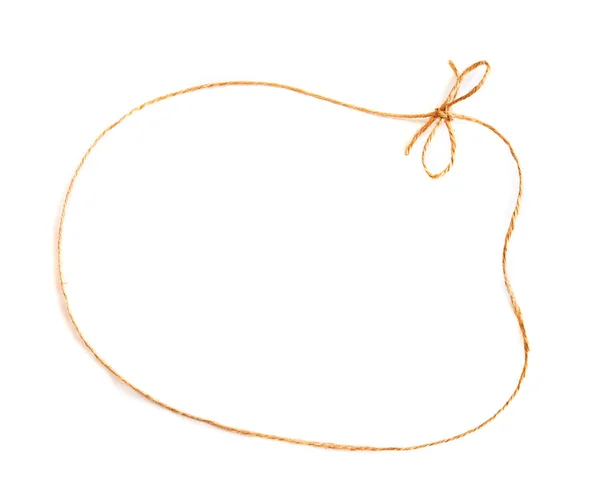 Cadre en fil de lin avec noeud — Photo