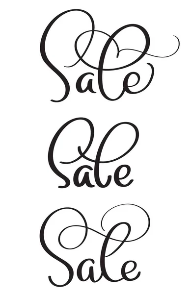 Conjunto de venda de palavras em fundo branco. Vintage Caligrafia lettering Ilustração vetorial EPS10 — Vetor de Stock