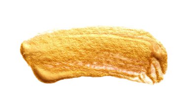 Kağıt üzerinde altın rengi boya ile soyut fırça darbeleri