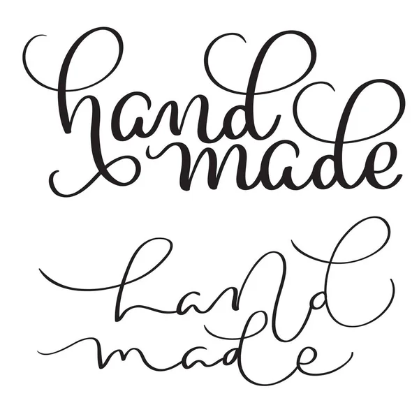 Set handgemaakte van de tekst op witte achtergrond. Vintage kalligrafie belettering vectorillustratie Eps10 — Stockvector