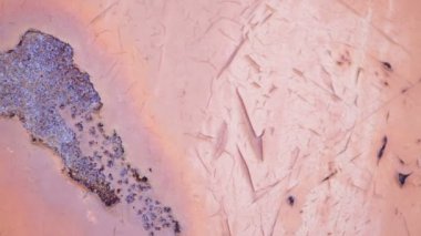 Paslı metal doku eski püskü boya ile