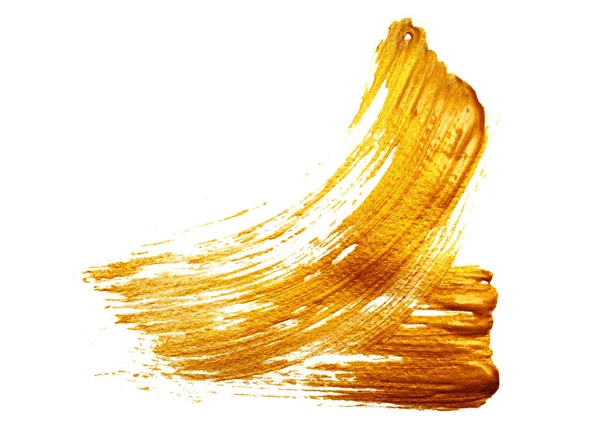 Абстрактный золотой фон с акриловой кистью — стоковое фото