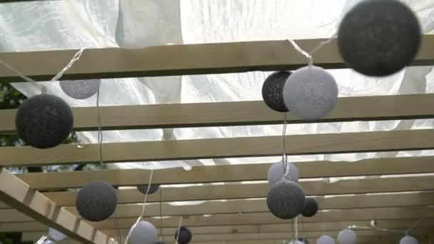 Décor de mariage de boules de style rustique — Video