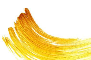 Metin için yer beyaz zemin üzerine soyut altın smear