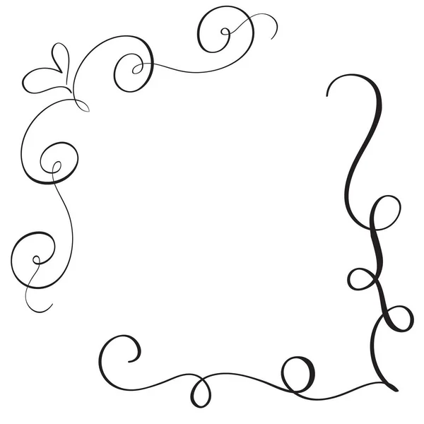 Ročník vzkvétat dekorativní rám s umění kaligrafie spirálkami pro design. Vektorové ilustrace Eps10 — Stockový vektor