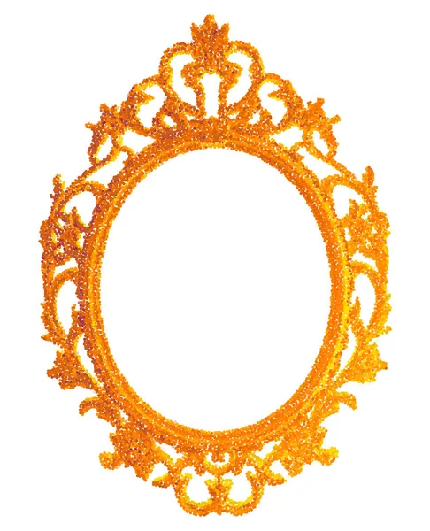 Marco dorado vintage sobre fondo blanco. Ilustración vectorial EPS10 — Vector de stock