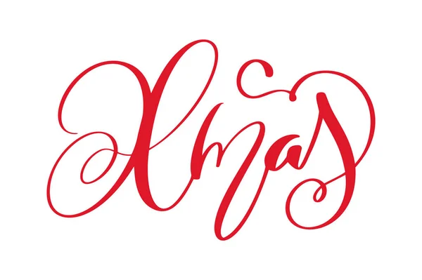 Xmas kaligrafie písma slovo. Vánoční a novoroční svátky. Vektorové ilustrace Eps. Dekor na přání — Stockový vektor