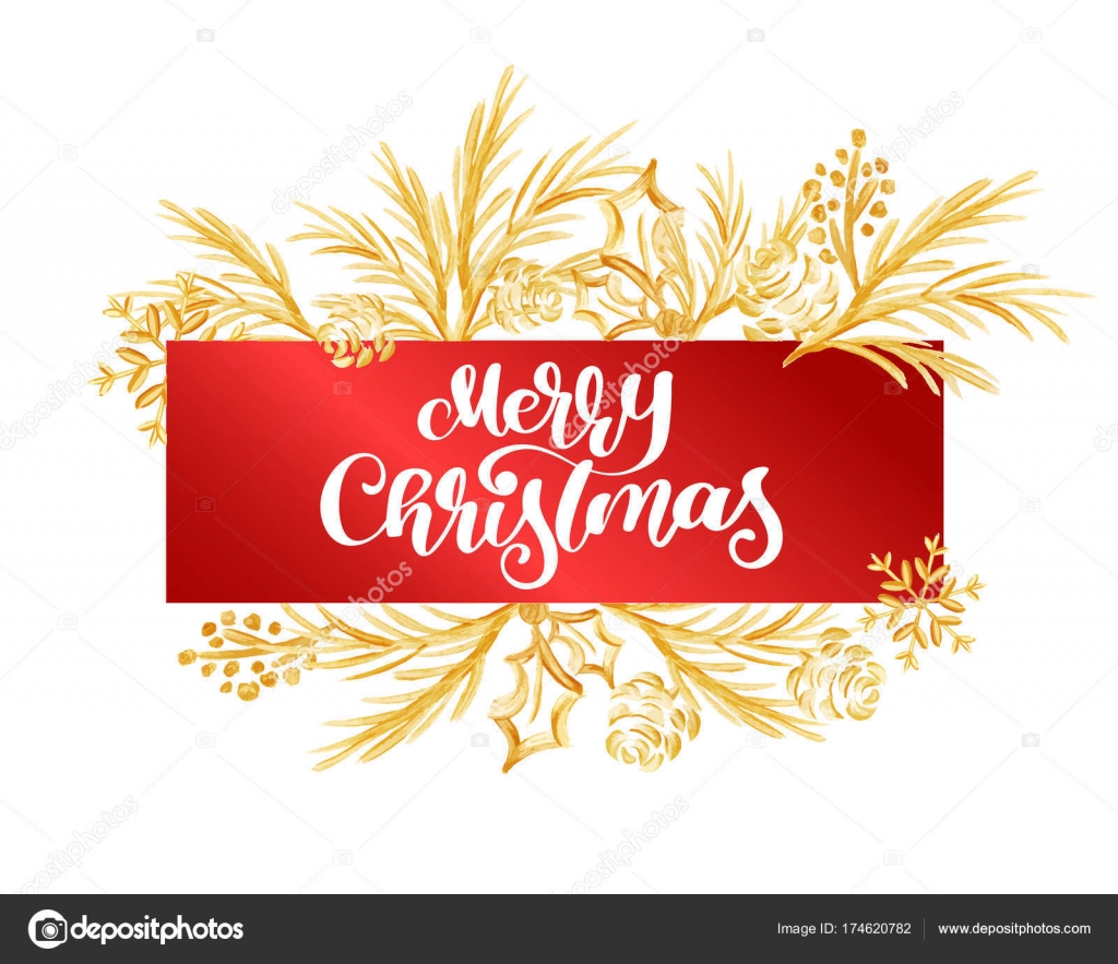 Text frohe Weihnachten auf einem roten Anhänger auf dem Hintergrund