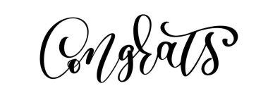 Tebrikler yazıt tebrik hat yazı el. El yazısı tipografi vektör