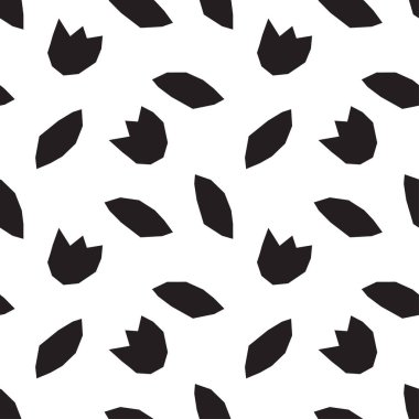 Modern geometrik çiçek deseni. Vektör İskandinav desen arka plan