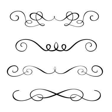 Elle çizilmiş güzelleşmek hat öğeleri ayarlayın. Beyaz bir arka plan üzerinde vektör çizim