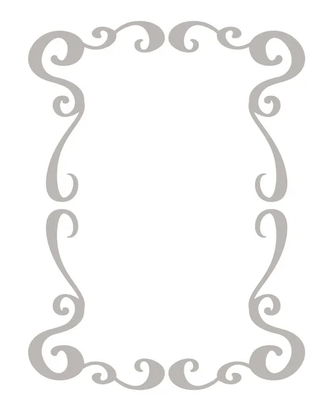 Molduras decorativas e borda padrão retângulo mão desenhada flourish separador Caligrafia elementos de designer. Vector vintage casamento ilustração Isolado no fundo branco —  Vetores de Stock