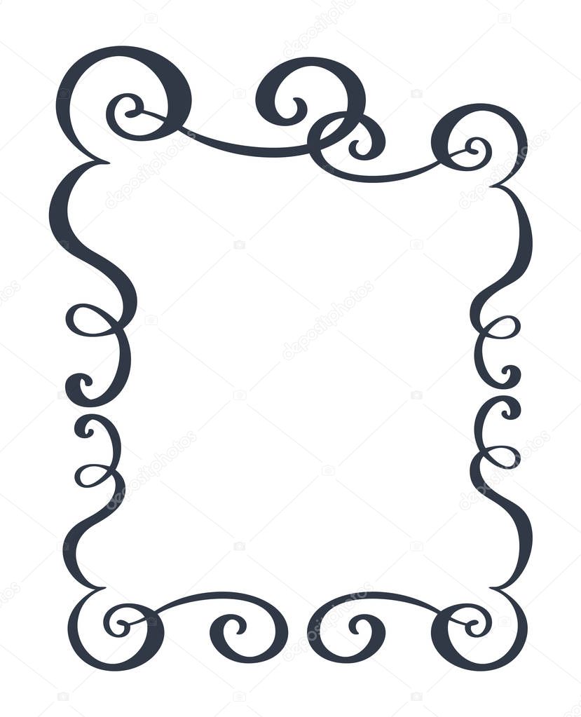 Download Decorative frames and border standard rectangle hand drawn ...