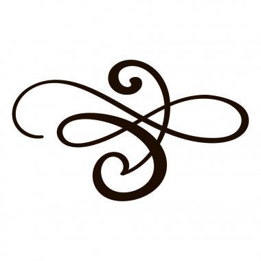 Güzelleşmek için sivri uçlu kalem mürekkep hat stil süslü dekorasyon girdap. Quill'in kalem gelişir. Hat grafik tasarım, kartpostal, menü, düğün davetiyesi, romantik tarzı için