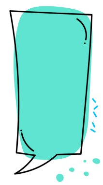 Çerçeveli ve boş konuşma baloncuklu dikey kapak. Grafik tasarım ve sosyal medya hikayeleri için bir şablon. Grafik tasarım ve sosyal medya hikayeleri için bir şablon. Vektör illüstrasyonu