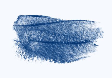 Beyaz arka planda, yazı için yeri olan soyut altın lekeler. Klasik mavi tonlama eğilimi 2020 yıllık renk