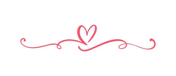 Logo de signo de amor del corazón. Diseño florecer tarjeta de San Valentín elemento para divisor. Ilustración vectorial. Infinito romántica boda símbolo. Plantilla para camiseta, tarjeta, póster — Archivo Imágenes Vectoriales