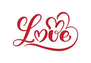 El yapımı el yazısı kelimesine bayılıyorum. Romantik fotoğraf kartı için kalp vektör tipografisi, parti davetiyesi, Sevgililer Günü, Anneler Günü veya düğün için