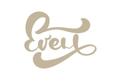 Olay vektörü el çizimi metni. Beyaz bir arka planda iş konsepti logosu etiketi. Kendi cümleni kur