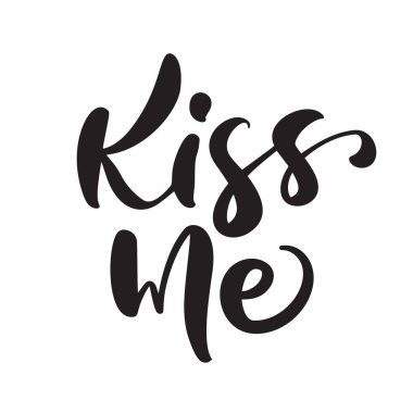 Kaligrafi ve fırça kalem harfleri izole edilmiş. Tatil tebrik kartı ve düğün ve Sevgililer Günü davetiyesi tasarımı