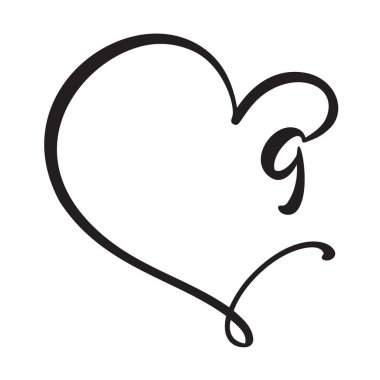 Vector Vintage çiçek desenli dokuz numara. Kaligrafi elemanı logosu Valentine çerçevesini güzelleştiriyor. Sayfa dekorasyonu ve tasarım çizimi için elle çizilmiş kalp işareti. Aşk düğün kartı veya davetiye