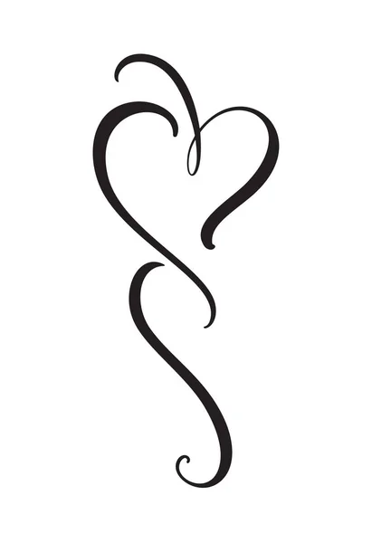 Logo miłości serca ze znakiem nieskończoności. Zaprojektuj element kwitnący dla karty walentynkowej. Ilustracja wektora. Romantyczny ślub symboli. Szablon koszulki, baner, plakat — Wektor stockowy