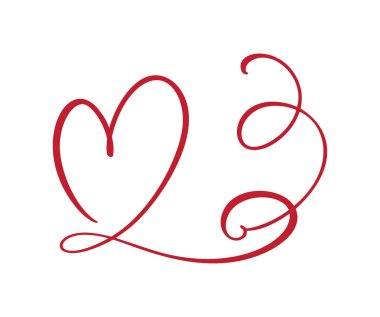 Sonsuzluk işaretli kalp aşkı logosu. Sevgililer günü kartı için yeni bir tasarım. Vektör çizimi. Romantik sembol düğünü. Tişört, afiş, poster için şablon