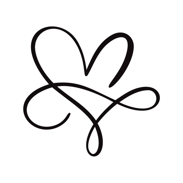 Szív szerelem logó Infinity jel. Design virágzó eleme Valentin kártya. Vektor illusztráció. Romantikus szimbólum esküvő. Sablon póló, banner, poszter — Stock Vector