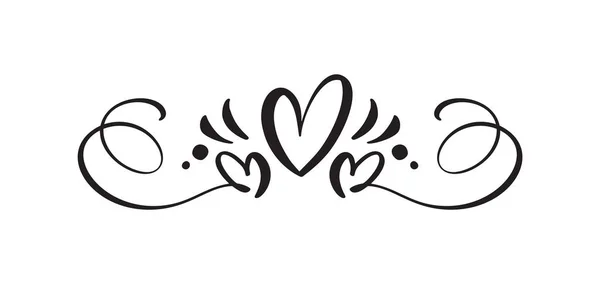 Logo de signo de amor del corazón. Diseño florecer tarjeta de San Valentín elemento para divisor. Ilustración vectorial. Infinito romántica boda símbolo. Plantilla para camiseta, tarjeta, póster — Archivo Imágenes Vectoriales